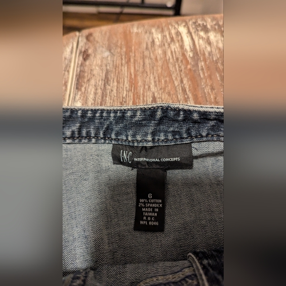 I.N.C‎ International Concepts Jean Skirt Size 6 - Picture 11 of 14